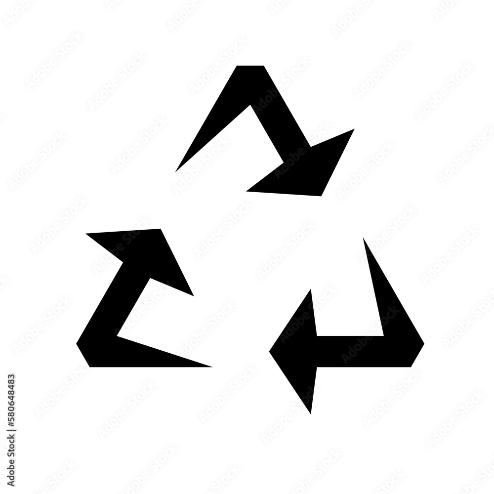 Minimalist vector of recyling, repeat, or degradable symbol. Minimalist vector of recyling, repeat, or degradable symbol.