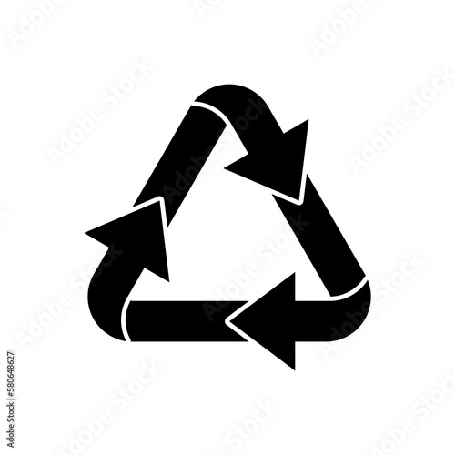 Minimalist vector of recyling, repeat, or degradable symbol. photo