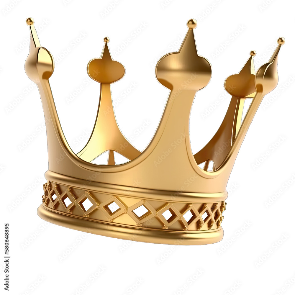 Gold crown isolated. Golden crown on a transparent background. Vector ...