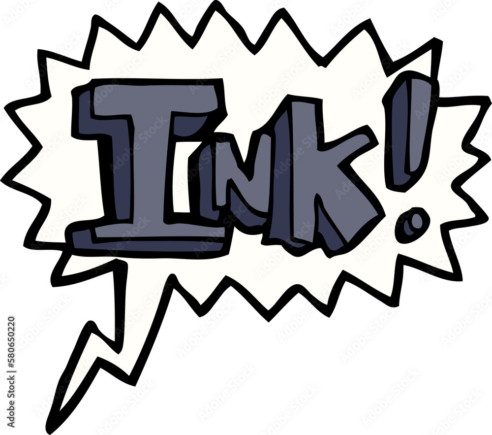 ink cartoon with speech bubble ink cartoon with speech bubble