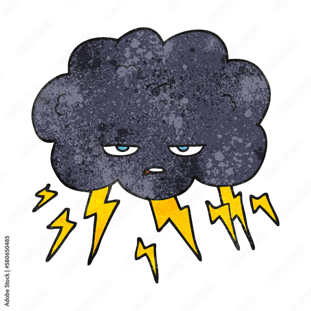 textured cartoon thundercloud textured cartoon thundercloud