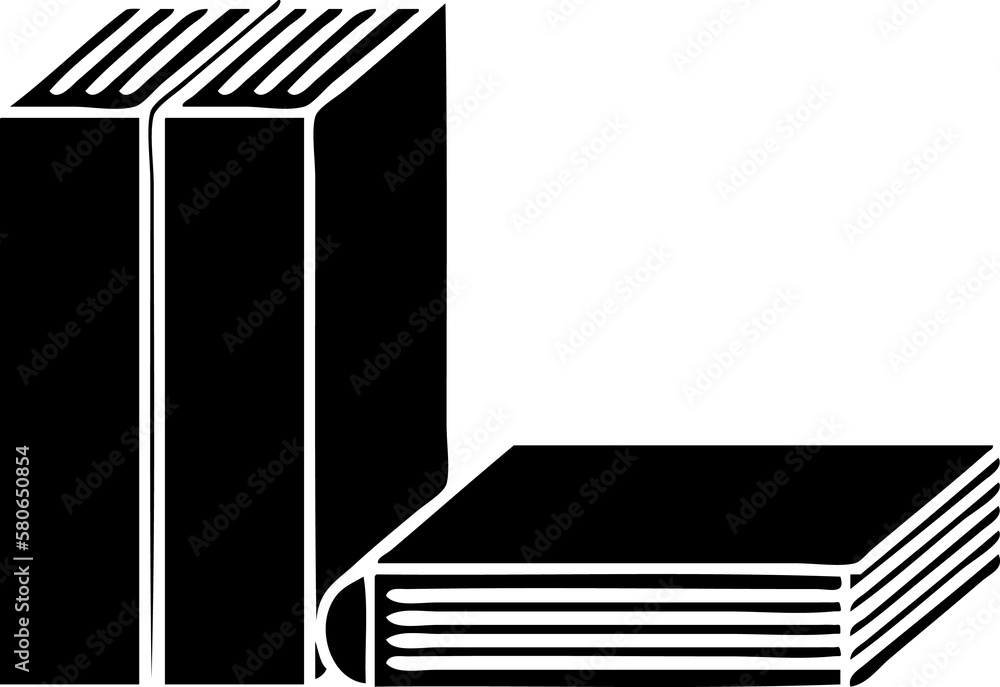flat symbol of books flat symbol of books