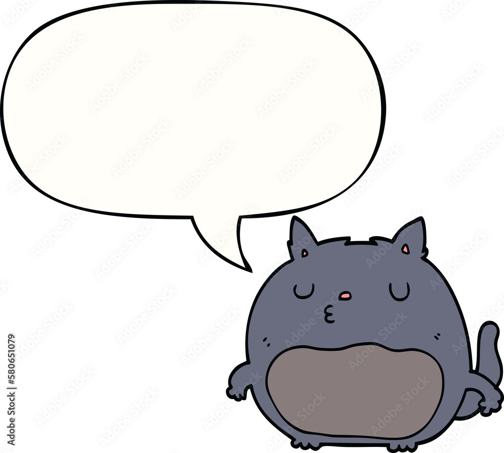 cartoon cat and speech bubble cartoon cat and speech bubble