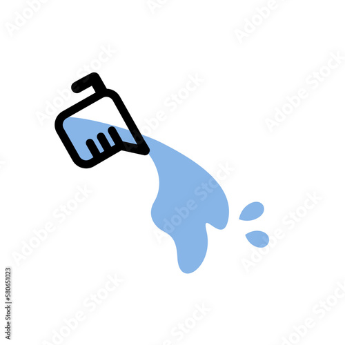 Pouring Measuring Cup Icon.