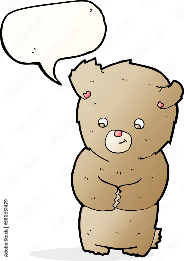 cartoon teddy bear with speech bubble cartoon teddy bear with speech bubble
