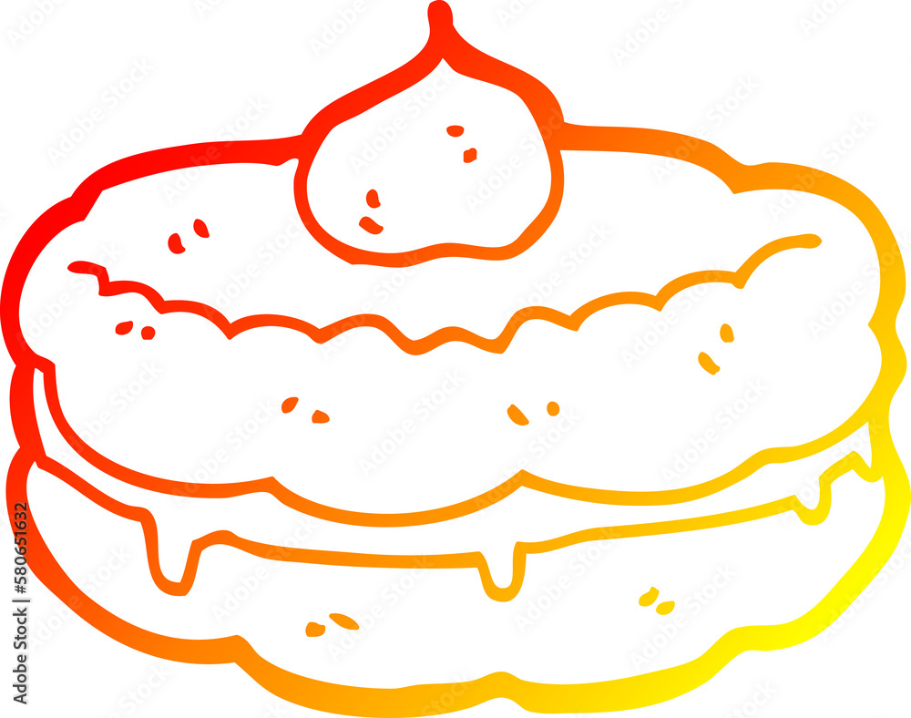 warm gradient line drawing cartoon biscuit warm gradient line drawing cartoon biscuit