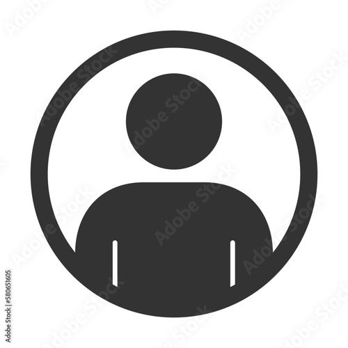 Avatar Profile icon, Social Media User Circle shape symbol. Vector Illustration