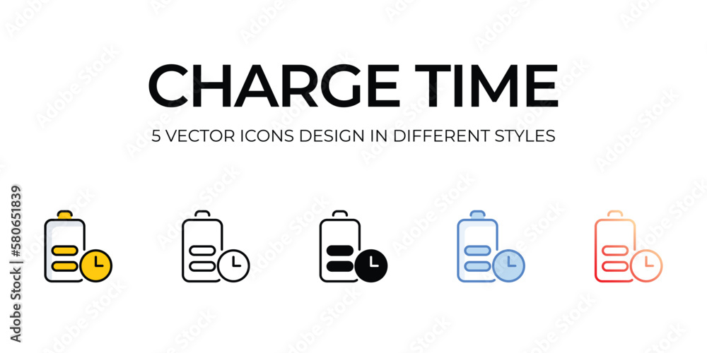 charge time icons set vector illustration. vector stock, charge time icons set vector illustration. vector stock,