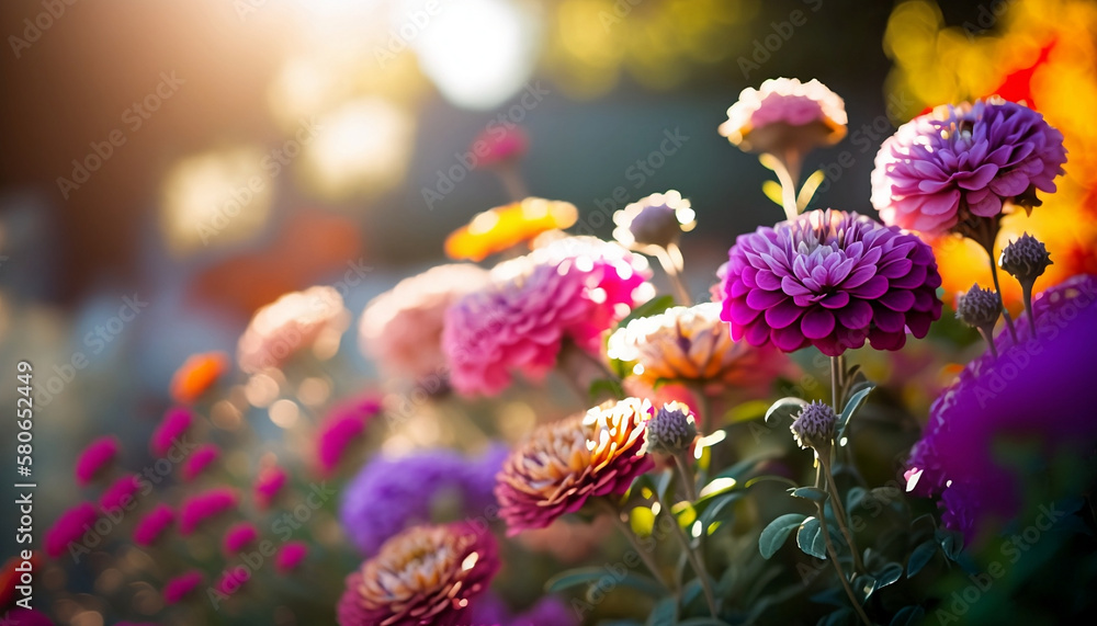 Beautiful Close-Up of Colorful Flowers, Valentine's Day, Mother's Day, Women's Day background. Generative AI Beautiful Close-Up of Colorful Flowers, Valentine's Day, Mother's Day, Women's Day background. Generative AI