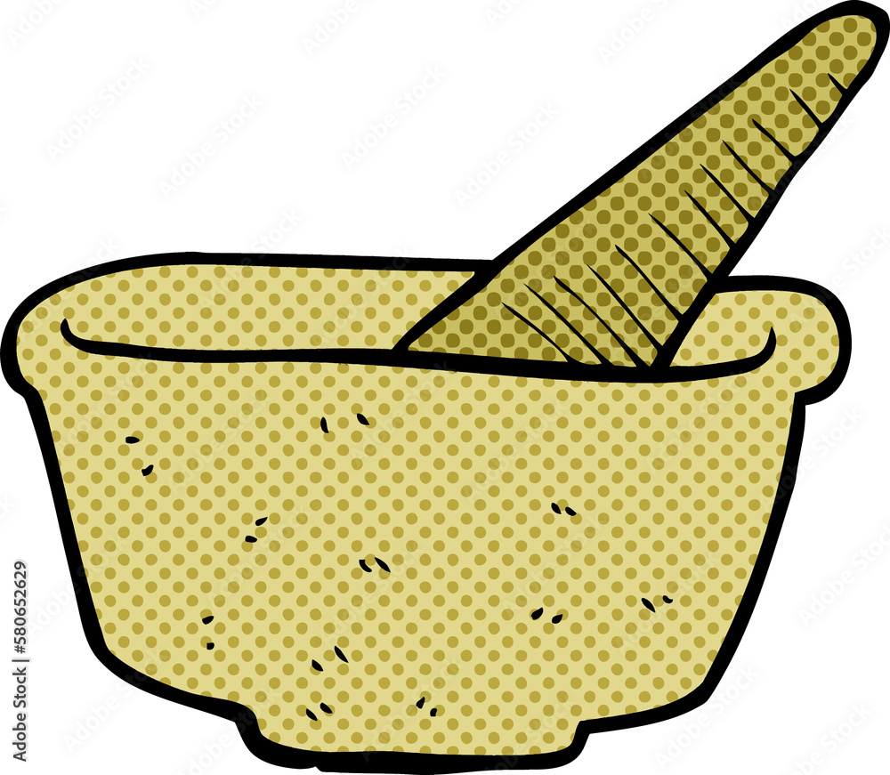 Obraz premium cartoon pestle and mortar
