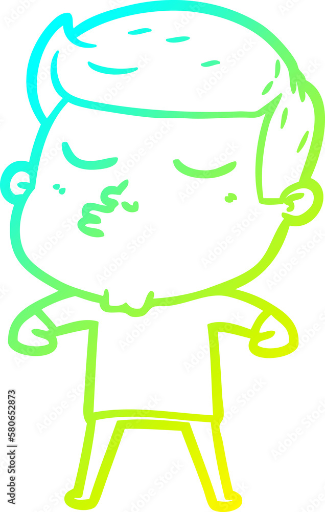 cold gradient line drawing cartoon model guy pouting cold gradient line drawing cartoon model guy pouting