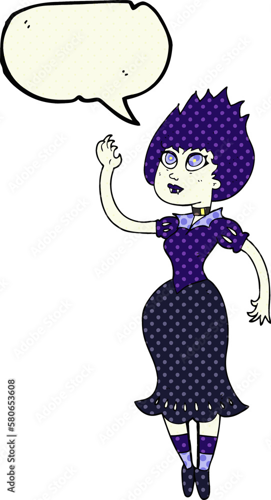 comic book speech bubble cartoon vampire girl comic book speech bubble cartoon vampire girl