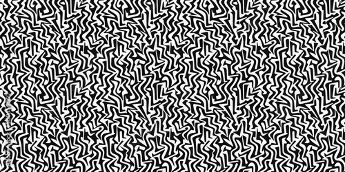 Wallpaper with seamless texture black and white labyrinth