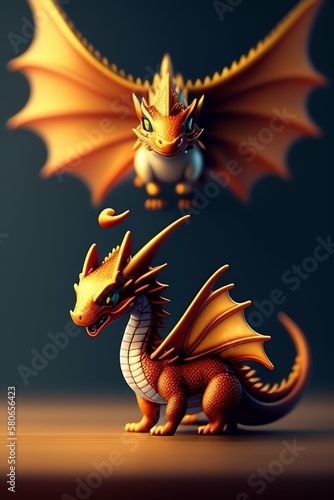 dragon fire and knight brave © DESIGN