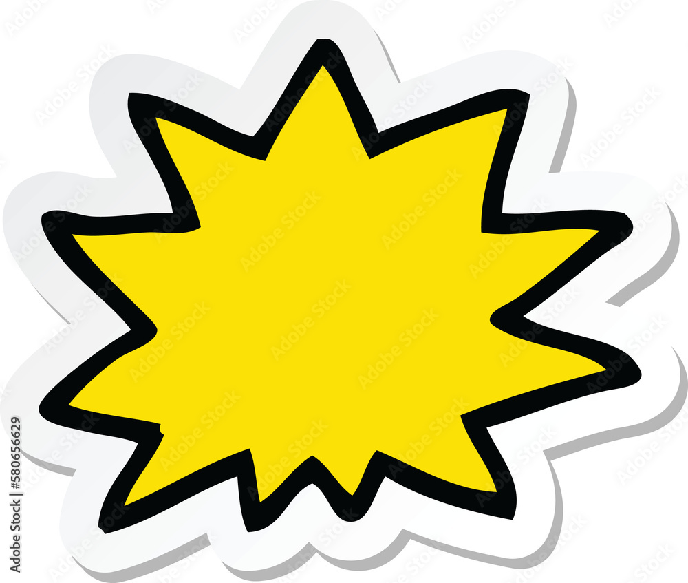 sticker of a cartoon explosion sticker of a cartoon explosion