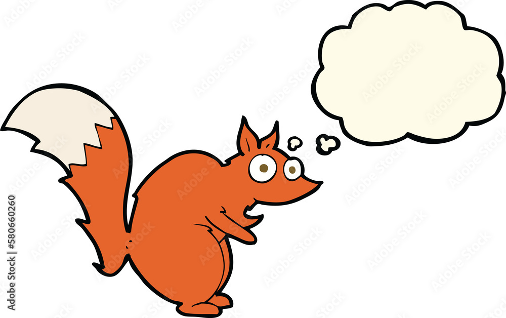 funny startled squirrel cartoon with thought bubble funny startled squirrel cartoon with thought bubble