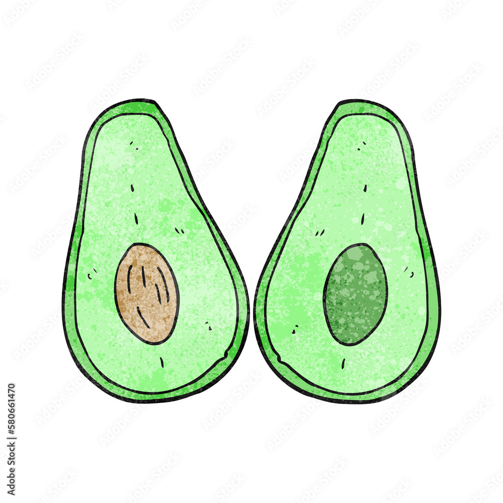 textured cartoon avocado textured cartoon avocado