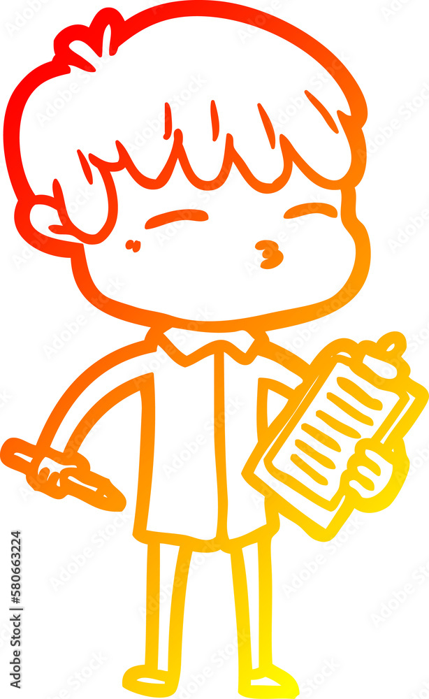warm gradient line drawing cartoon curious boy warm gradient line drawing cartoon curious boy