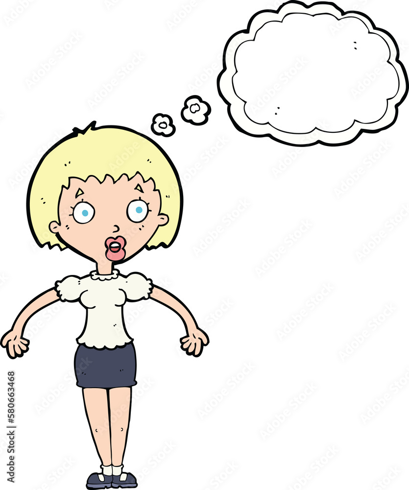 cartoon confused woman shrugging shoulders with thought bubble cartoon confused woman shrugging shoulders with thought bubble