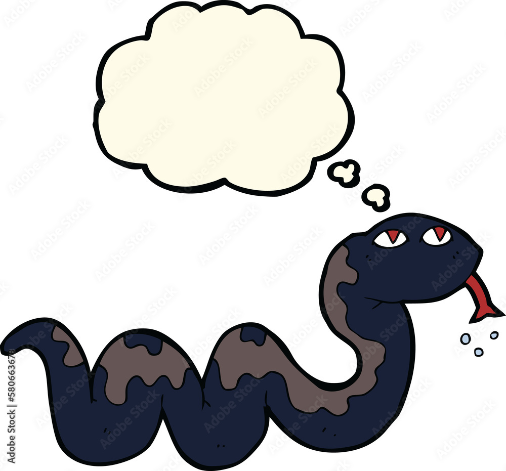cartoon snake with thought bubble cartoon snake with thought bubble