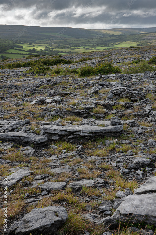 Clare County. Westcoast Ireland. Karstlandscape. Megalitic. Killarney. Rocks. Piles of rocks. The Burren.