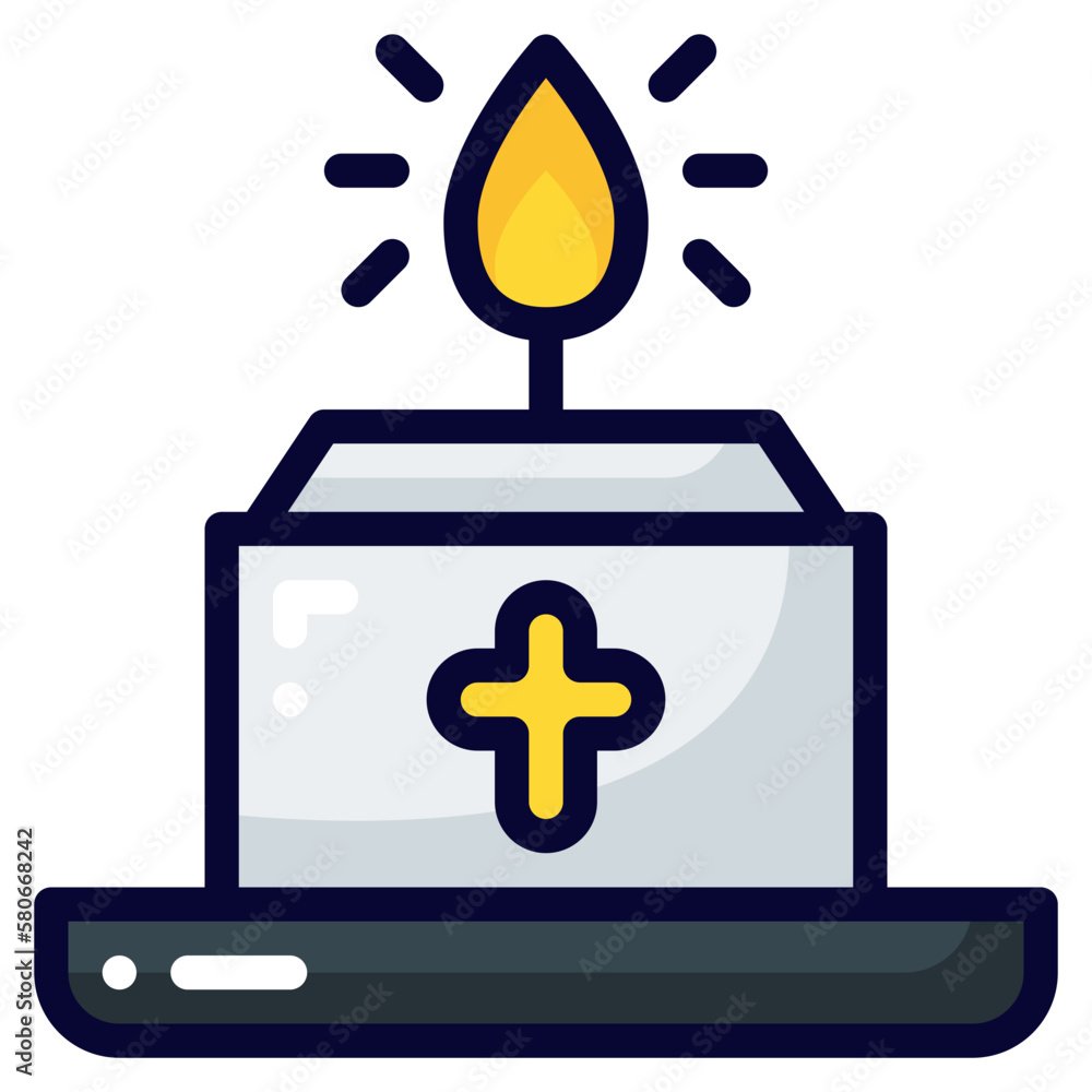 candle icon. vector illustration for web, computer and mobile app. filled line style icon candle icon. vector illustration for web, computer and mobile app. filled line style icon