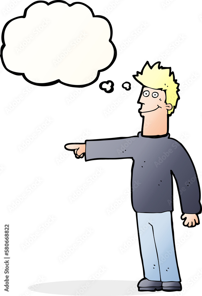 cartoon happy pointing man with speech bubble cartoon happy pointing man with speech bubble