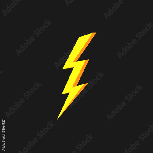 Thunder and bolt lighting elements. Flash icons set. Elestric blitz. Vector thunderbolt on white background