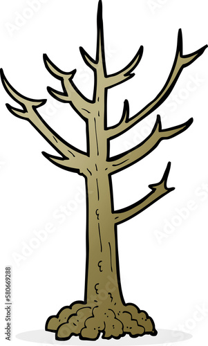cartoon naked tree