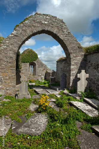 Graveyard. Cemetry in Ireland. Westcoast. Ring of Kerry. Tomstones.