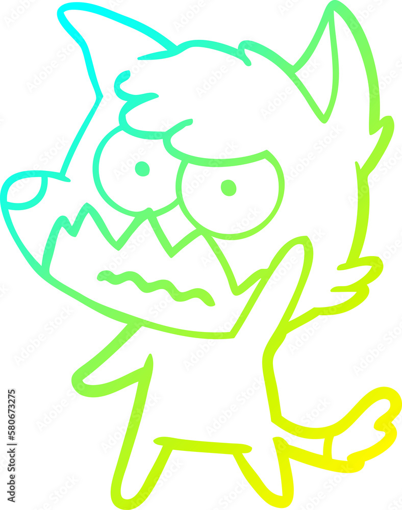 cold gradient line drawing cartoon annoyed fox cold gradient line drawing cartoon annoyed fox