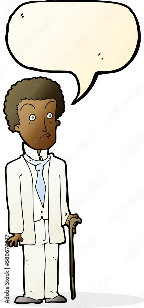 cartoon unhappy gentleman with speech bubble cartoon unhappy gentleman with speech bubble