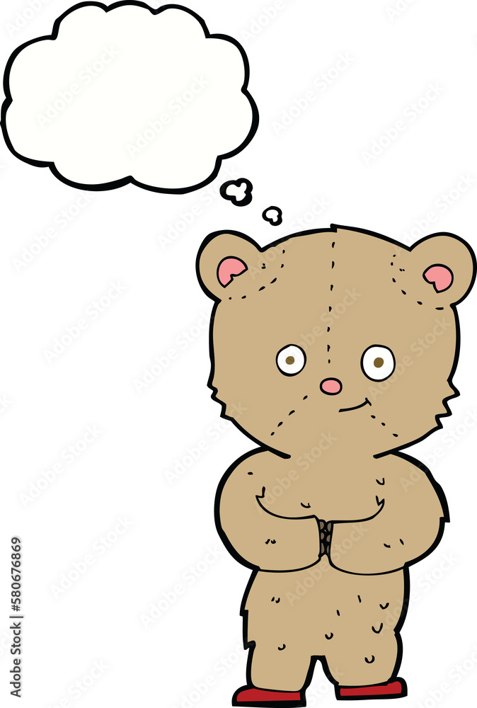 cartoon teddy bear with thought bubble cartoon teddy bear with thought bubble