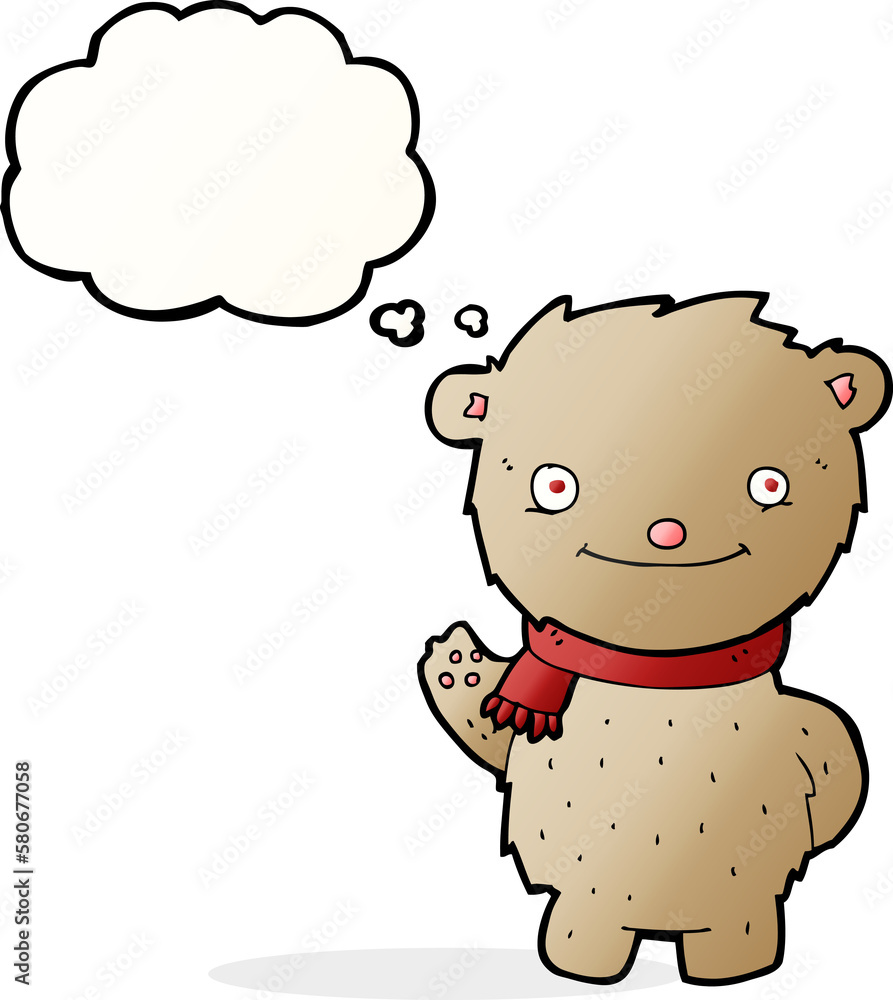 cartoon teddy bear with thought bubble cartoon teddy bear with thought bubble