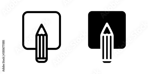 Illustration Vector graphic of pencil icon template