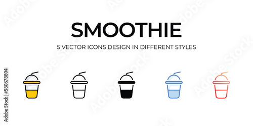 smoothie icons set vector illustration. vector stock,