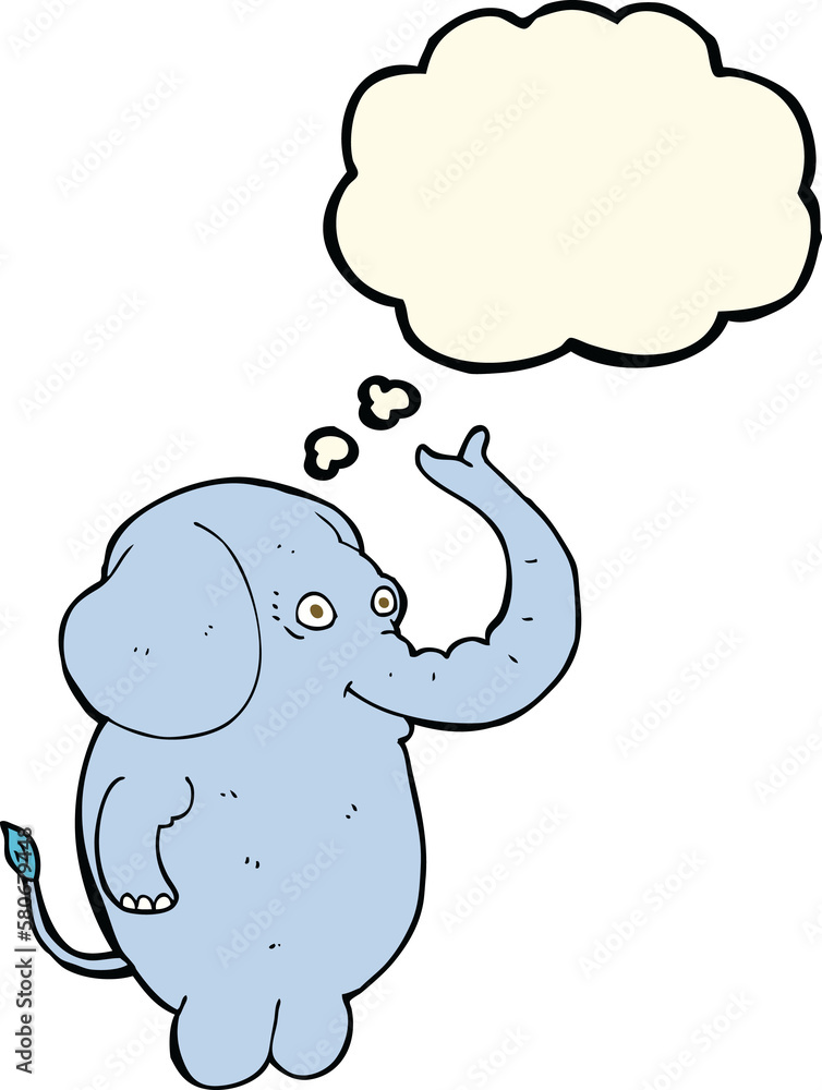 cartoon funny elephant with thought bubble cartoon funny elephant with thought bubble
