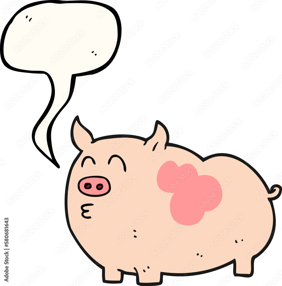speech bubble cartoon pig speech bubble cartoon pig