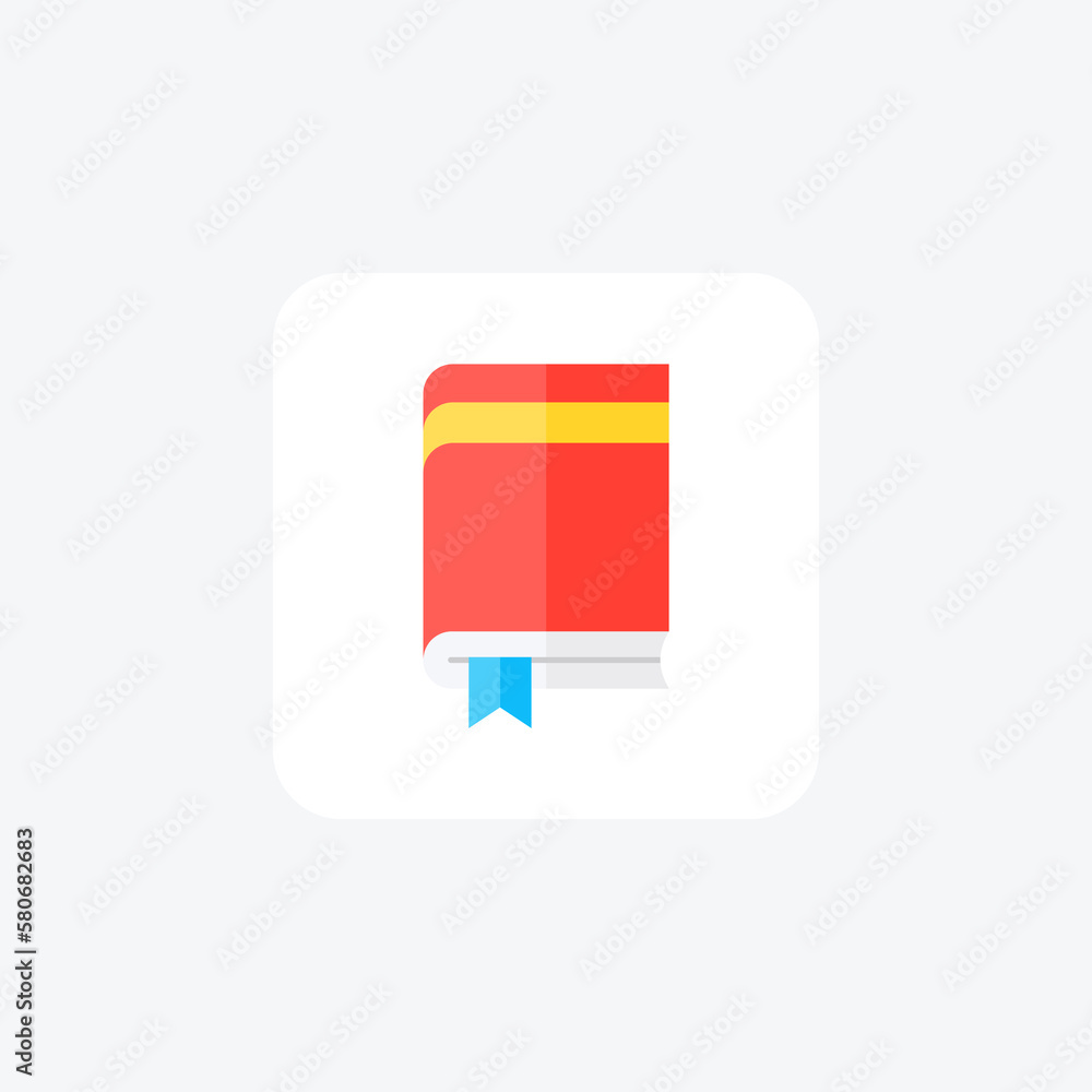 Fototapeta premium Book, text book fully editable vector fill icon