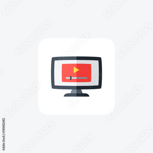 Tv, device fully editable vector fill icon