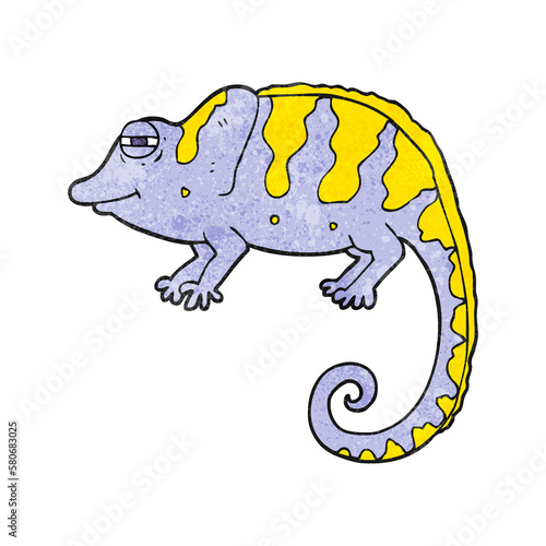 textured cartoon chameleon