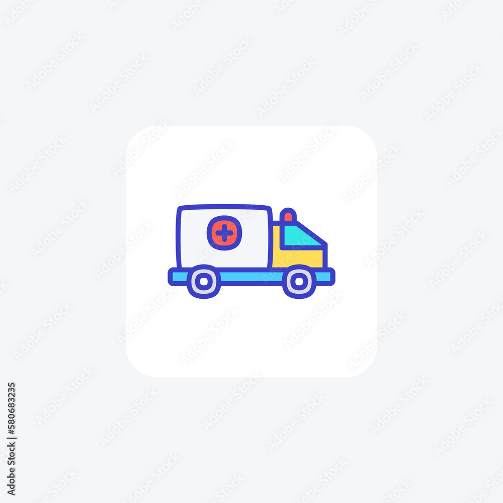 Ambulance, emergency fully editable vector fill icon
Ambulance, emergency fully editable vector fill icon