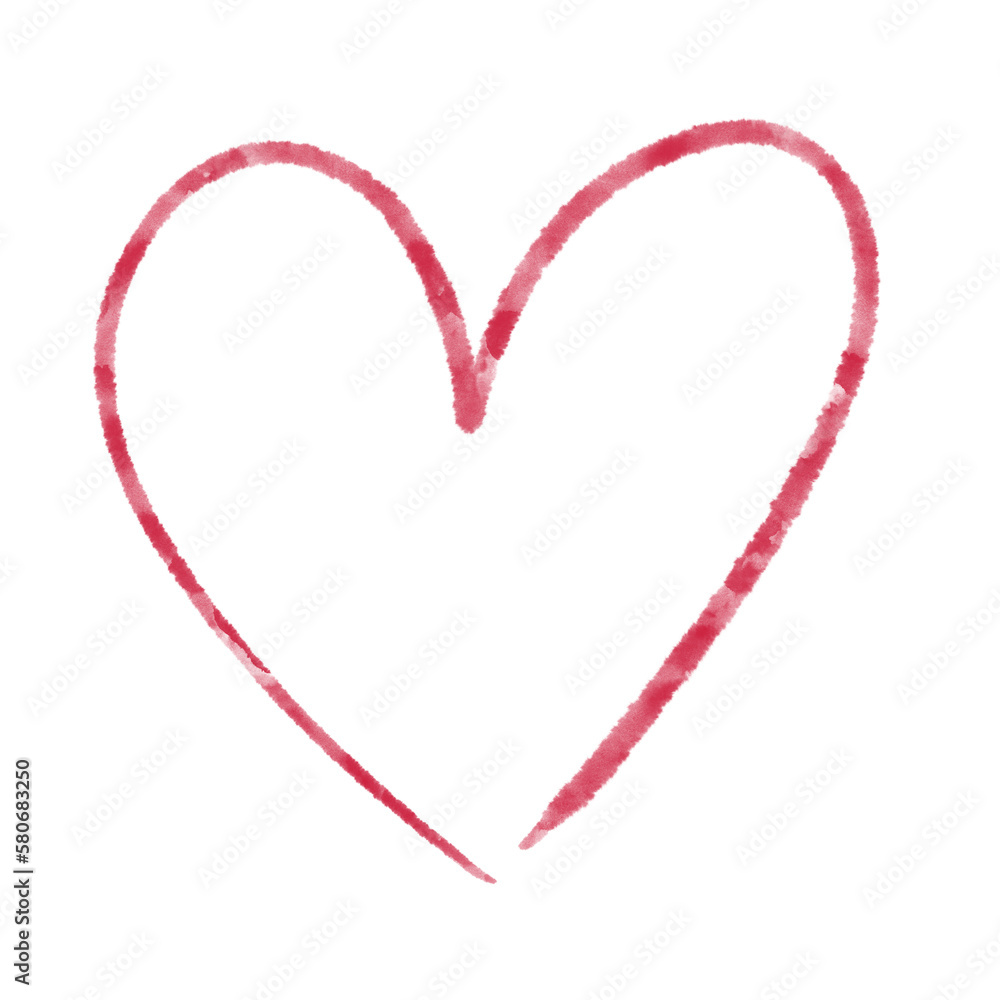 Textured red heart, transparent background Textured red heart, transparent background
