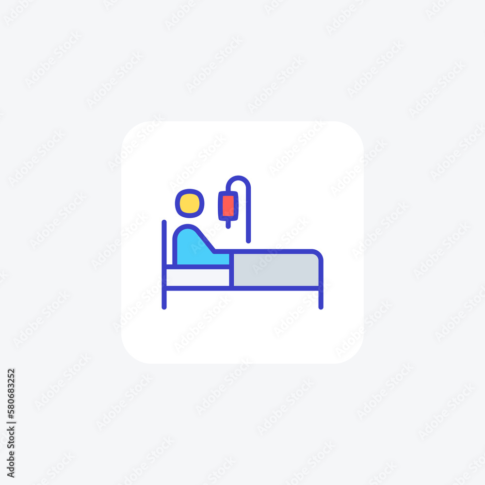 Patient, sick fully editable vector fill icon
Patient, sick fully editable vector fill icon