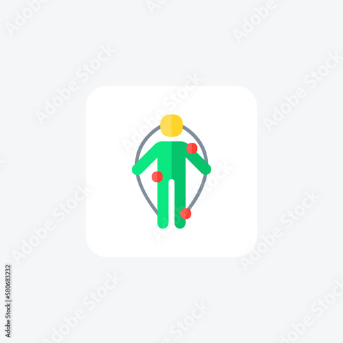Body test, disease diagnosing fully editable vector fill icon

