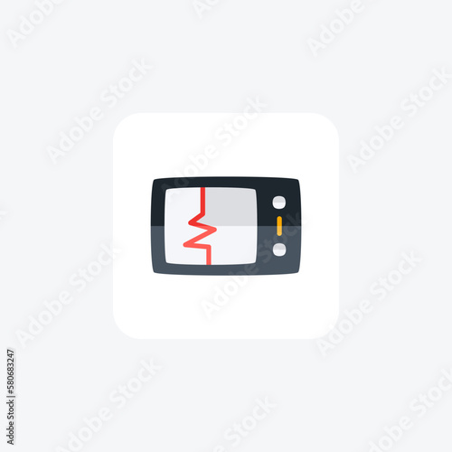 Ecg, monitor fully editable vector fill icon