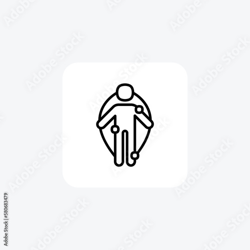 Body test, disease diagnosing fully editable vector fill icon

