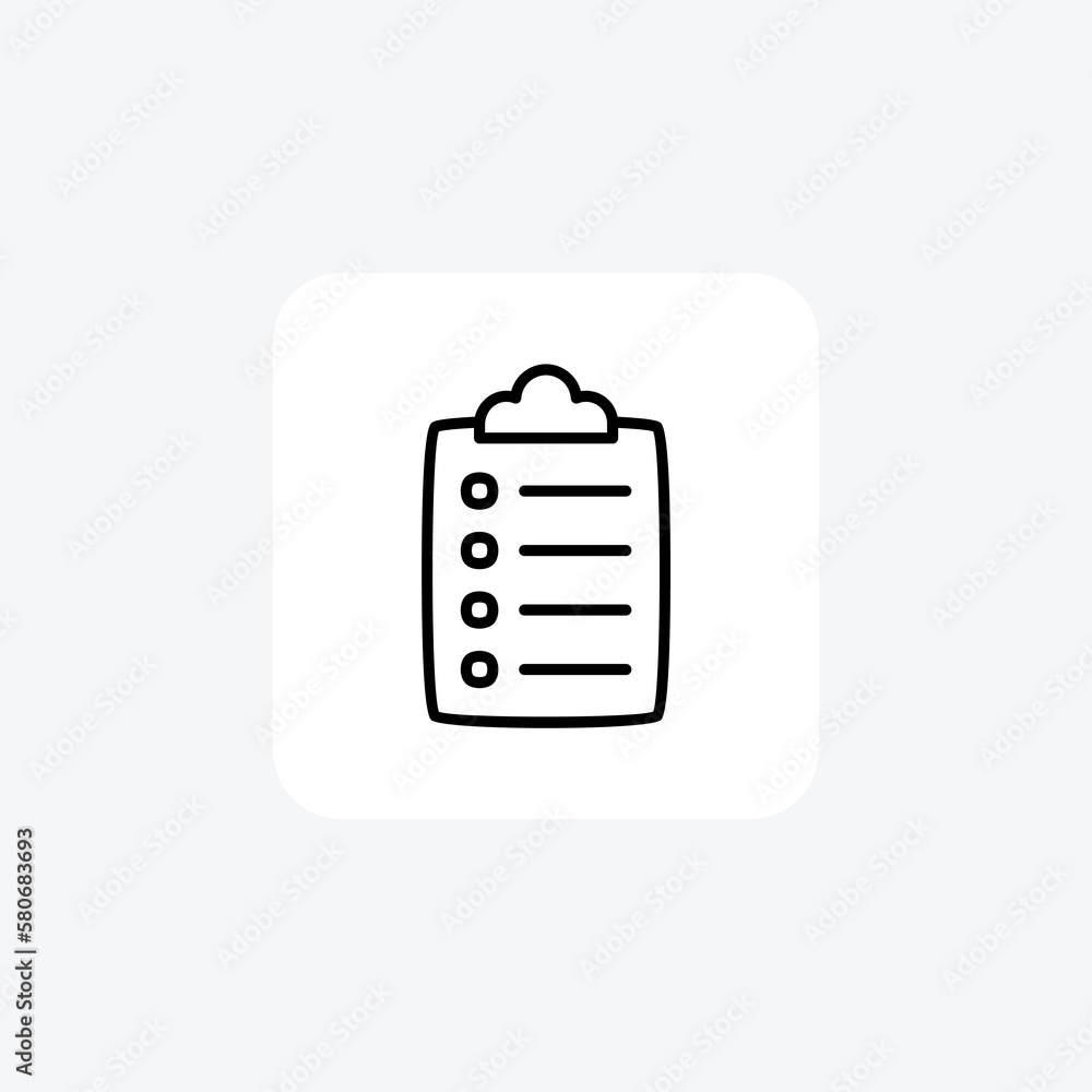 Chart, clipboard fully editable vector Line Icon Chart, clipboard fully editable vector Line Icon
