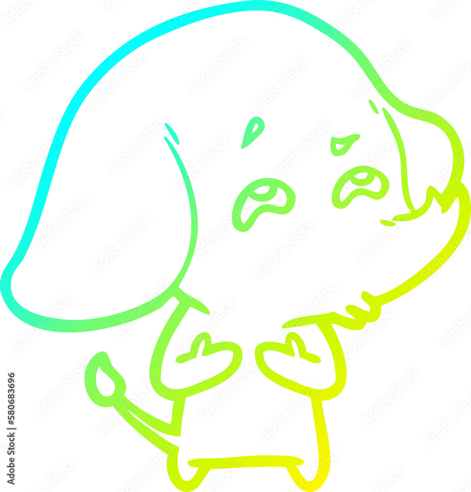 cold gradient line drawing cartoon elephant remembering cold gradient line drawing cartoon elephant remembering