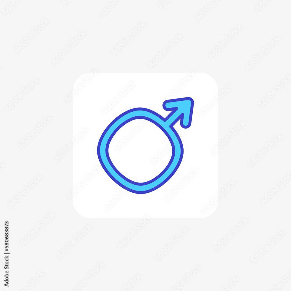 Gender, male fully editable vector fill icon Gender, male fully editable vector fill icon